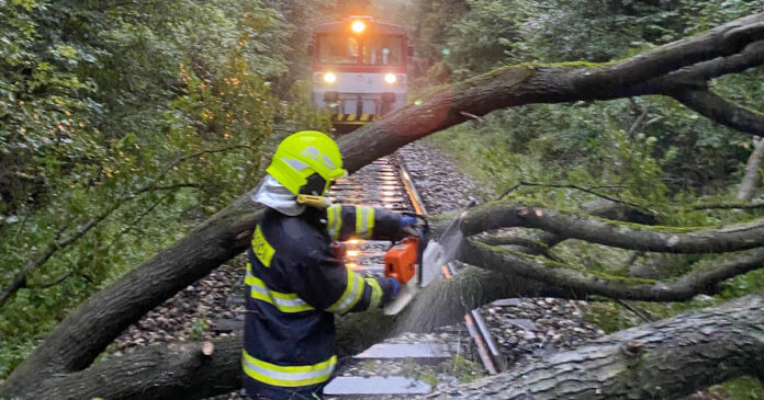 Na železničnej trati za obcou Mníchova Lehota spadol strom